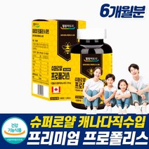 식약처인증 고함량 프로폴리스 아연 캐나다산 직수입 6개월분 대용량 면역 기능 항산화 도움 강화 좋은 몸속 입속 만성 노인 중년 직장인 30대 40대 50대 남성 여성 알약통 증정