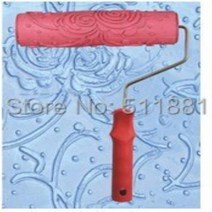 7' 액체 벽지 도구 180mm 고무 롤러 실린더 꽃 양각 롤러 금형 규조토 수제