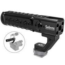 Selens 디지털 Dslr 카메라 케이지 모니터 용 콜드 슈 플레이트가있는 범용 탑 핸들 그립 LED 마이크 마운트, 없음
