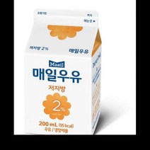 저지방2%우유 원유 매일유업 200ML/EA, 단품, 단품