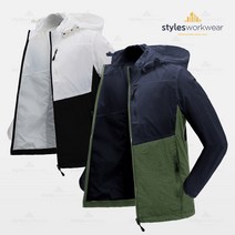 스타일 에스 스타일에스 SD 남성 간절기 탈부착 후드 배색 바람막이 점퍼 WF29