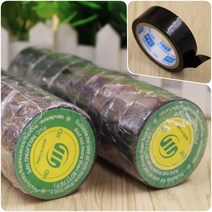 10p 세트 대용량 전기 테이프 절연 배선 연결 보수 작업 17mm 검정 블랙 고무 봉합 자동차 차량 가정 전선 셀프 수리 용품 안전한 공사 재료 다용도 자재 도구 열 내열성 접착