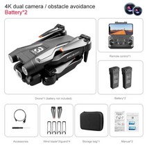 미니 Z908 pro 프로 드론 4K HD 전문 듀얼 카메라 광학 흐름 현지화 장애물 회피 헬리콥터 무인 항공기, Z908 Pro 2 Battery 2