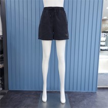 클라이드 SH04 여성 밴딩 블랙 데님반바지 FNBDP750F1