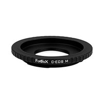 Fotodiox 렌즈 마운트 어댑터 Canon EOS M 미러리스 카메라에 C-마운트 렌즈(영화 렌즈 CCTV 렌즈 삼안경 현미경 포토튜브)용, C-마운트_기준