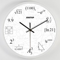 공부방 시계 수학 학원 벽시계 무소음 개업선물, A + 12인치
