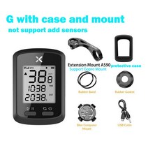자전거속도계 트림원속도계 즈위프트센서 xoss 컴퓨터 g + 무선 gps 방수 도로 mtb 블루투스 개미 + 케이던스 사이클링 컴퓨터, g 마운트 케이스 포함
