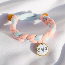 강아지 고양이 커스텀 제작 목걸이 인식표 이름표, A. 가벼운라운드-골드