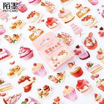 귀여운 카페 만화 사랑스러운 패션 테마 저널 스티커 1 팩 사무실 패드 문구, 11