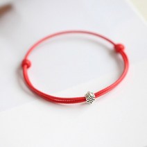 힙한 패션 1/2pcs 럭키 조정 가능한 레드 가죽 로프 팔찌 커플 수제 꼰 매력 여성 남성 보석 선물