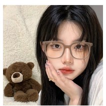큰 틀 안경 여자 근시의 색도수 초경량 얼굴 작은 블랙 프레임 민낯 유물 눈 얼굴이 날씬해 보인다