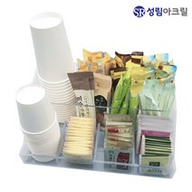 성림아크릴 탕비실 정리함 티박스 수납 티백 커피정리 수납장 약 보관함, 탕비실정리함_S(화이트투명), 1개