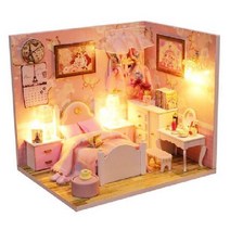 미니어처 소품 미니 하우스 집만들기 나만의 방 꾸미기 키트 Diy 인형의 집 고양이 이층침대, B