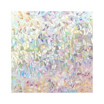 유리창스티커 창문스티커 그래픽스티커 3D 무지개 효과 창 필름 45x100cm 스테인드 글라스 비닐 자기 접착 정적 집착 스티커 열 제어 자외선 차단, 1 pc+30x 100 cm