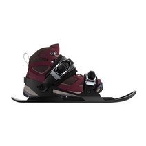 스키바인딩 숏스키 스노우블레이드 을위한 어린이성인 짧은 조정 가능한 바인딩 휴대용 신발, 어린이들