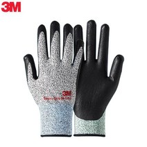 3엠 절단 베임 방지 철공소 안전 코팅장갑 글로브 반코팅장갑 탹배장갑, 1개, M