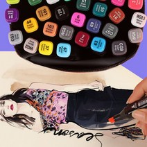 양면 필촉 유성 마카펜 24색 48색 디자인 스케치 그림 만화 마카펜, 마카펜세트(24색)