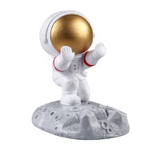 귀여운 수지 우주 비행사 휴대 전화 홀더 휴대폰 스탠드 브래킷 데스크탑 장식, 푸시, 금