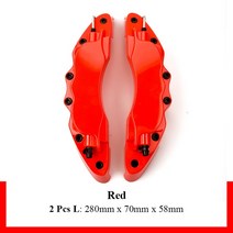 캘리퍼스 부품 자동차 브레이크 캘리퍼 커버 디스크 장식 스티커 ABS L/M/S 사이즈 미니 모리스 하발 트, 04 2Pcs Red L size