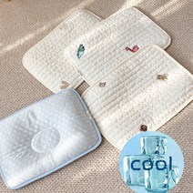 신생아 태열베개 아기 짱구베개 쿨냉감소재, 공룡자수