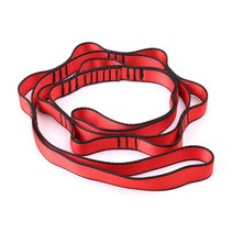 등산 나일론 데이지 체인 로프 루프 요가 해먹 스트랩 등산 bandlet 슬링 110cm 등반 액세서리, 빨간