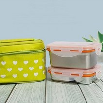[오너클랜] 스텐락 사각 도시락 2단, 상세 설명 참조