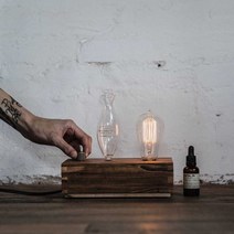 아로마기계 테라피 디퓨저 향수 실험실 레트로 에센셜 오일 램프, 조명 미포함 (오일 1병 포함) + 오일 1병