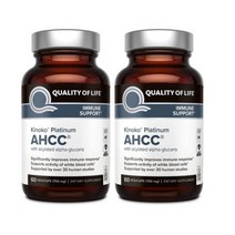 1+1 QUALITY OF LIFE 키노코 플래티넘 AHCC 표고버섯균사체 750mg 60캡슐, 60정