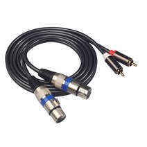 오디오 케이블 2 xlr ~ 2 rca 어댑터 앰프 사운드 박스 xlr rca 하이파이 마이크노 스피커 케이블, 협력사, 1.5m