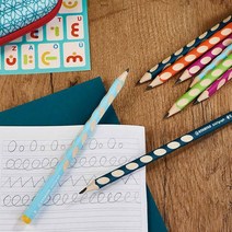 스타빌로 이지그래프 오른손용 B 2본 1세트 / 컬러연필 오른손잡이 이지스타트 글씨교정, 페트롤