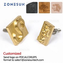불박기 가죽 공예 불박 도장 기계 제작 인쇄 ZONESUN 사용자 정의 로고 황동 금형 스탬프 나무 종이 엠보싱 DIY 디자인 몰딩 뜨거운 호 일 스탬핑 열 프레스, smaller than 6x2cm