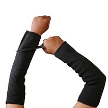 절단방지장갑 작업장갑 손베임방지 스테인레스 스틸 와이어 안전 노동 도구, 블랙 40cm 1 쌍