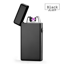 플라즈마라이터 전기 전자 터보 토치 충전식 usb 캠핑 캔들 슬림 다용도 남자 선물, 검은색