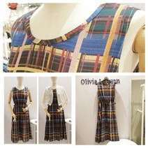 올리비아로렌 올리비아로렌 nc백화점해운대 여름 체크나시 원피스VOCOAXM5211