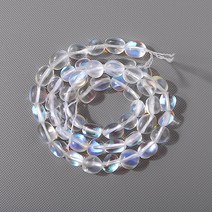 [5480-20]원석 못난이옥 약6x8mm 수정AB 반줄(약19cm)