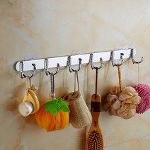 ZRQ428541플랜홈 6구 욕실걸이 스텐 후크걸이, 1