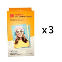 kodak 폴라로이드 카메라 c210 전용 휴대 전화 포토 프린터 인화지 2.13.4 인치 자동 라미네이션 리본 인화지, 60매