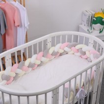 1M/2.2M/3M 아기 범퍼 유아용 침대 범퍼 신생아 매듭 꼰 범퍼 베개 쿠션 침구 세트 범퍼 룸 장식, 2.2M(86.6inch), C6