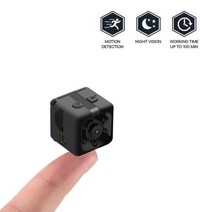 초소형 블랙박스 cctv 적외선 미니 음성 대화 감시 홈 애견 카메라 sq11 숨겨진 720p hd 스포츠 dv dvr 모니터 센서 night vision micro cam, 전부 검은 색