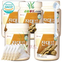 HACCP 식약처 인증 잔대 사삼 사포닌 베타카로틴 비타민 a 비타민c 칼륨 이눌린 잔대농축액 잔대농축분말 + 슈퍼푸드.com 연자육 티백, 5세트, ( 병 200g + 1g )