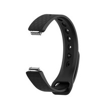 Fitbit 인스파이어/인스파이어 HR 활동 추적기/ace2 용 3D 실리콘 손목 밴드 스트랩 스마트워치 교체용 시계 스트랩, Black_S
