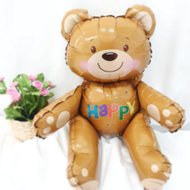 생일 파티 이벤트 해피 곰인형 곰돌이 풍선 coquad004 I89-1, 혼합색상, 2개