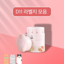 님봇 D11 라벨 모음 리필 D110 호환 휴대용 라벨프린터 포켓 방수네임스티커, B-1) 과일(순환) 14x50mm