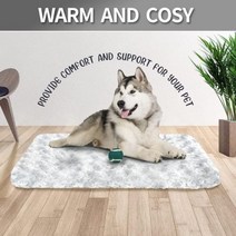 Furrybaby겨울용 매우 따뜻한 개 매트 두꺼운 소파 소형견대형견용 고양이 깊은 수면용 푹신한 침대 이동식 세척 가능한 애완 동물, grey+S(60x45x10CM)
