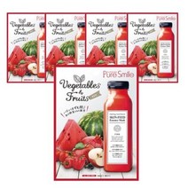 퓨어스마일 베지터블 앤 후르츠 마스크팩 레드 23ml, 1개입, 5개