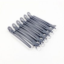 미용실 머리집게 12P 블랙 셀프커팅 염색 스테인리스 10cm
