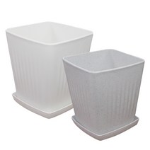 청운 수려크리스 플라스틱 화분 사각 분갈이 꽃, 마블