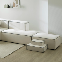 [2인쇼파+스툴+펫스툴] 파로마 델리 아쿠아텍스 암리스 모듈소파 (암리스+스툴+펫스툴) 강아지쇼파 / 반려견동반소파, 아이보리(암리스+스툴+펫스툴)