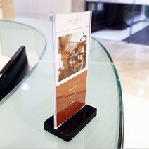 테이블 메뉴 판 10x20 스탠드 사각T자 양면 꽂이 심플 병원 미용실 깔끔 중국집 디자인 카페 일식