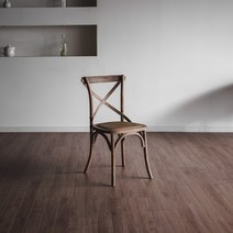 [큰바다가구점] 클래식한 라탄 빈티지의자 크로스백 체어, 앤틱 내추럴 방석